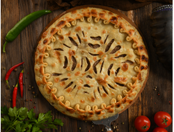 Пирог с говядиной и сыром