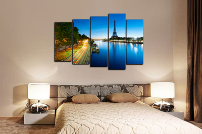 Модульная картина "Ночной Париж"