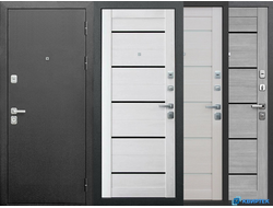 Дверь входная металлическая Феррони 9 см Серебро Царга купить в Челябинске | КВИРТЕК