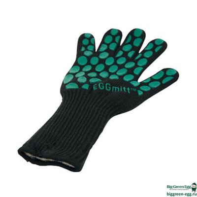 Перчатка-прихватка защитная чёрная, арамид+силикон+хлопок, BBQ