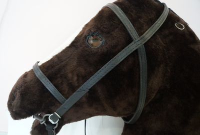 Узда кожаная с ременным поводом