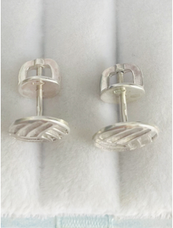 Серьги - гвоздики с закрутками "Волейбол"