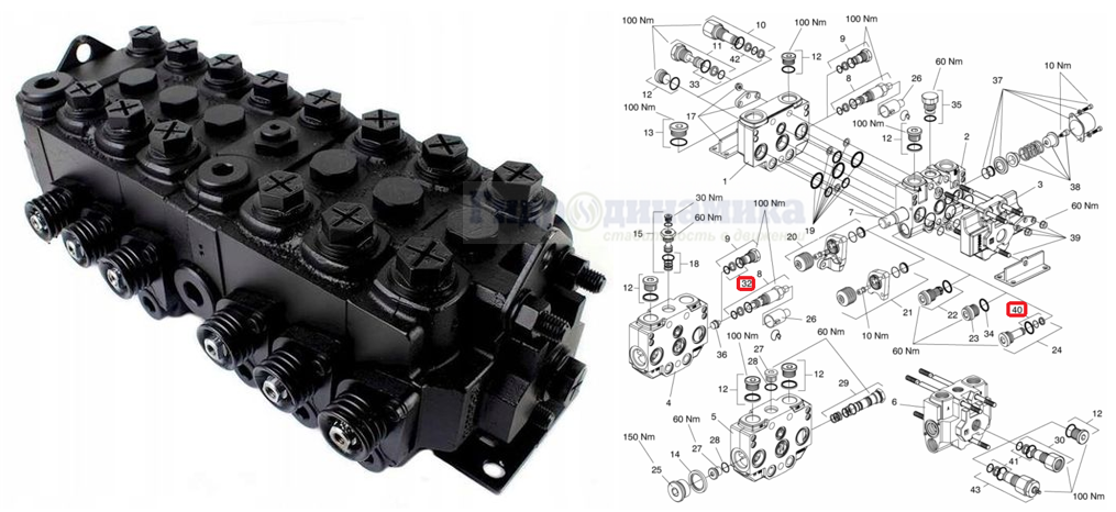 Гидрораспределитель F130CF производства Parker