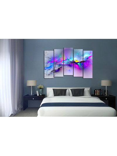 Модульная картина "Красочный разлом"