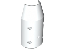 Vehicle, Tipper Drum 3 x 6 x 10 Half with 4 Pin Holes, White (57792 / 6036879 / 6139303)
