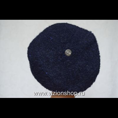 Женский берет Италия Vizio 6405 зима 2019 -2020 синий