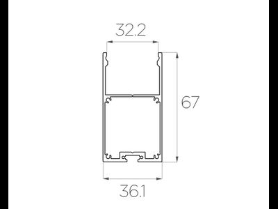Алюминиевый профиль 4L-3567-S ANOD