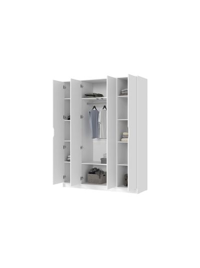 Руна ШК-04 Шкаф 4-х створчатый Белый/Белый