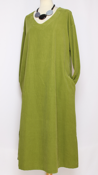 Платье  Бохо "Вельвет мысик" яблоко, шоколад до р.50