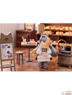 Набор из двух фигурок с декорациями Customer Cat DLC Series, Tea Time Cats Meow Town "Bread House"