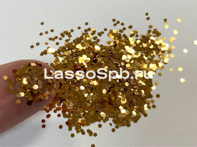 Сольвентостойкий глиттер флейк Медь 1 мм вес 100 г
