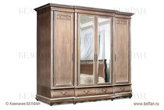 Шкаф для одежды "Оскар" 4-х дв. с зеркалом