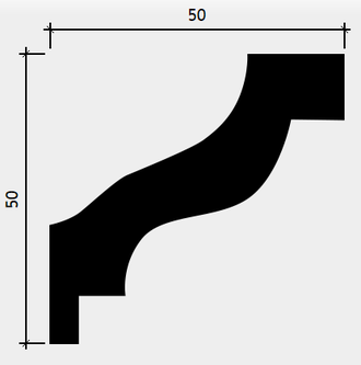 Карниз 6.50.103 - 50*50*2000мм