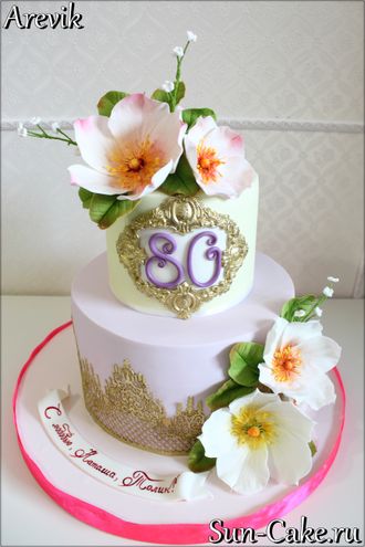 Торт на юбилей 80 лет.