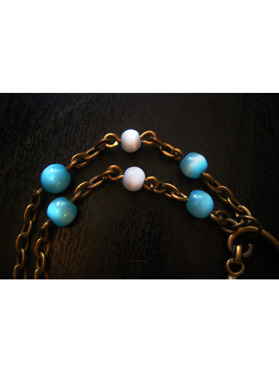 Бохо-подвеска "Птичка счастья" с кошачьим глазом