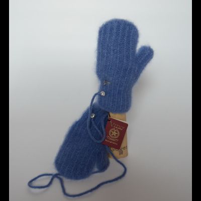 Женские варежки из мохера Италия Vizio 6946 MUL голубые