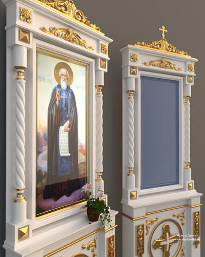 Киот для иконы, 3d-model Sketchup, мастерская ""Ель и дрель"