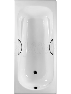 Прямоугольная чугунная ванна Byon 15 170x75x42 см с ручками