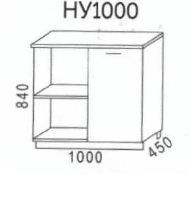 Стол рабочий угловой НУ1000 Мальва (Эра)
