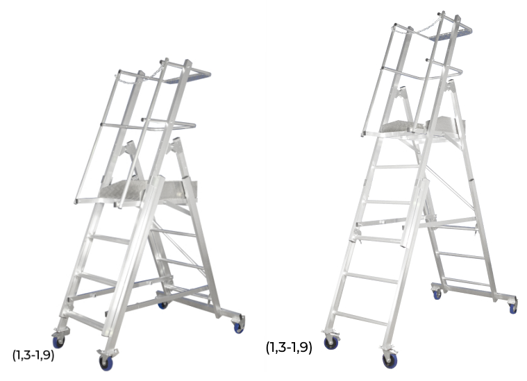 Лпта лестница телескопическая с платформой 