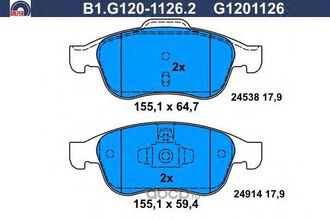 Колодки передние (BREMBO) для Рено Меган 3