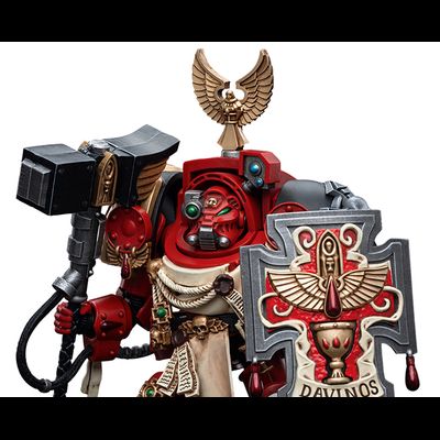 Терминатор Кровавых Ангелов (Warhammer 40k) - КОЛЛЕКЦИОННАЯ ФИГУРКА 1/18 Blood Angels Assault Terminators Brother Davinos (JT5536) - JOYTOY