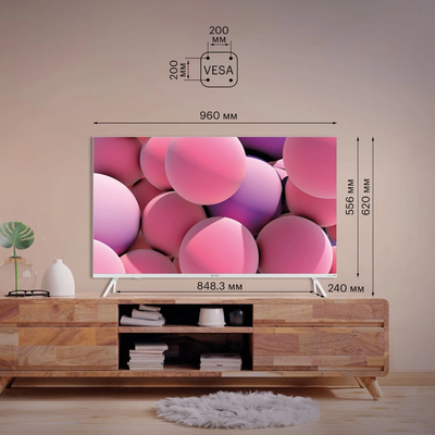 Телевизор KIVI 43U750NW 43", Smart, Google ATV, 4K UHD  Белый