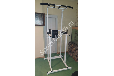 СТОЙКА "ТУРНИК+ БРУСЬЯ+ ПРЕСС" "РЕКОРД" ВЕРСИЯ PRO, цвет металла белый