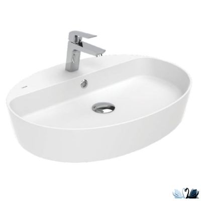Раковина Creavit Loop LP161-00CB00E-0000 LP161, глянец белого цвета, овальная 60 см с площадкой