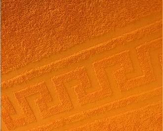 Полотенце махровое гладкокрашеное 70х140 380 гр/м2 оранжевое