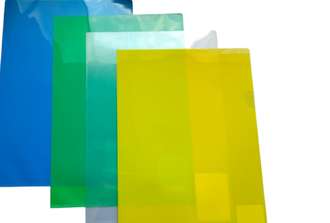 Папка уголок А4, цвет ассорти, 4 шт