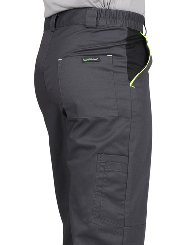 Брюки ХОВАРД т. серый с черным, лимонная отделка