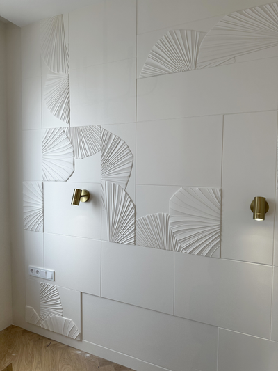 Гипсовое 3D панно "Пальмы" (смонтированные панели)