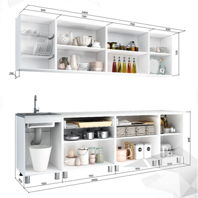 Кухня 2,4 м "Айсбери" (БТС)