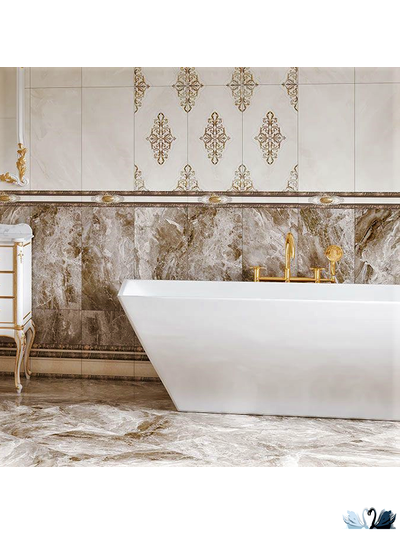 Плитка настенная Eurotile Hermitage Brown 30x60 см под мрамор