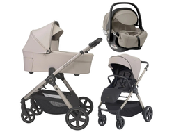Коляска 3в1 Espiro Only 2026, 519 Vanilla Beige (Бежевый) (Premier)