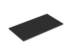 ! Б/У - Tile 8 x 16 with Bottom Tubes, Textured Surface, Black (90498 4603646) - Б/У