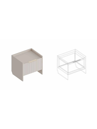 Тефия тумба прикроватная 500х400х440 Тефия / Софт Сантьяго