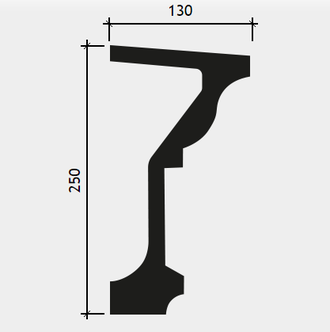 Карниз 4.91.003 - 250*130*2000мм