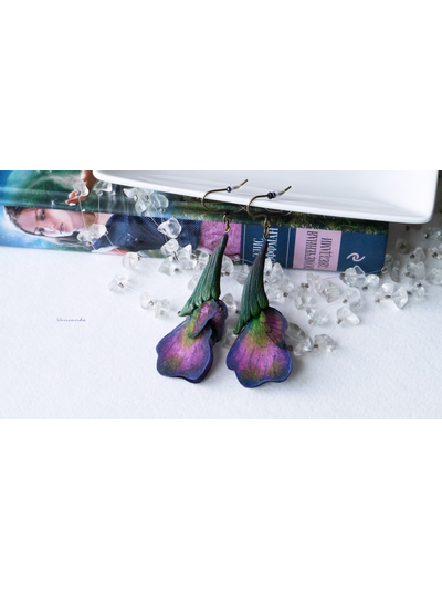 Волшебные серьги "Крылышки Луговых Фей" (необычные серьги в эльфийском стиле)