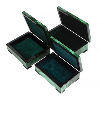 Шкатулка из натурального малахита, разные размеры