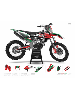 Наклейки на мотоцикл KTM 125-450 SX, SXF 2019-2022, EXC 2020-2023/GR8 6DAYS PORTUGAL #5175