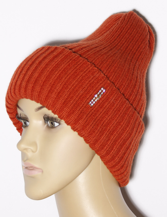 Екатеринбург. Шапка женская "Резинка" 840 персик, красная, голубая, бежевая, кофе, пудра, графит, хаки, св.бежевая, желтая, чёрная, ваниль