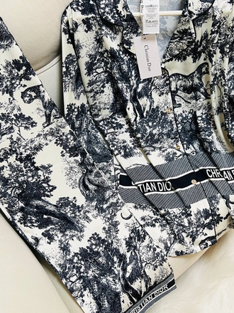 Пижама женская рисунок черный