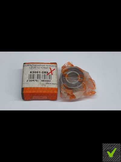 12×28×12 подшипник генератора 63001-2RS CRAFT