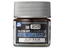 Mr. Hobby: Краска эмалевая металлик SM205 "Super Titanium 2"