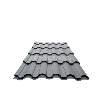 Металлочерепица Kredo 0.5мм Satin RAL 7004 сигнальный серый Grand Line
