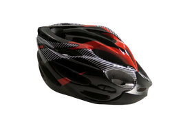 Шлем с регулируемым размером, 54-62 см, черно-красн.