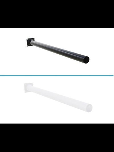 BOXFORCAM Труба с фланцем 150 см. для крепления уличных модемов, элементов слаботочного оборудования систем безопасности, интернет вещей, IT (чёрная/белая)