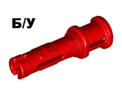 ! Б/У - Technic, Pin 3L with Friction Ridges and Stop Bush, Red (32054 / 4140806 / 6347789) - Б/У